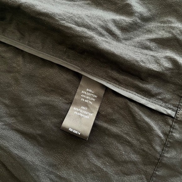 Stella Carakasi Favorite Jacket Cotton Metal Twill Black Zip Trench - Picture 9 of 9